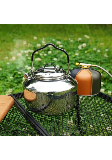 Suntek Kamp Su Isıtıcısı Çaydanlık Seyahat Yürüyüş Gri