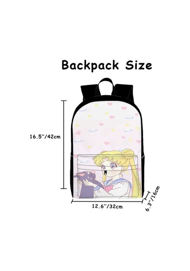 Trendooze Uygun, Siyah Siyah Sırt Seyahat, Sailor Organizasyon Moon Kawaii Karikatür, İş İnç İle, İçin, Genç, Dizüstü Çoklu Cf69 Çantası, Çalışması Bölmeleri Bilgisayara 15.6 Oh Siyah