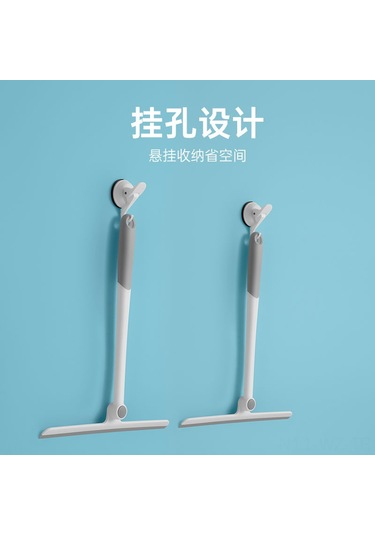 Wezone Ev Ofis Banyo Cam Zemin Temizliği İçin Döner Cam Sileci - Beyaz Gri Beyaz - Gri