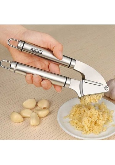 Novahub Gıda Sınıfı 304 Paslanmaz Çelik Sarımsak Dilimleyici Gri