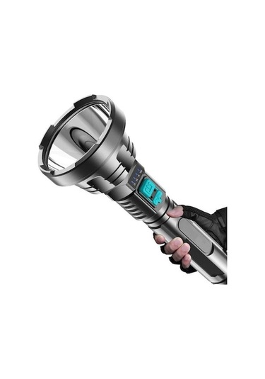 Geeksen P700 Led Işık Kaynağı Usb Şarjlı Fener, Ipx6 Su Geçirmez, 3 Seviye Parlaklık, 99 Saat Pil Ömrü, Akıllı Pil Göstergesi, Siyah Siyah