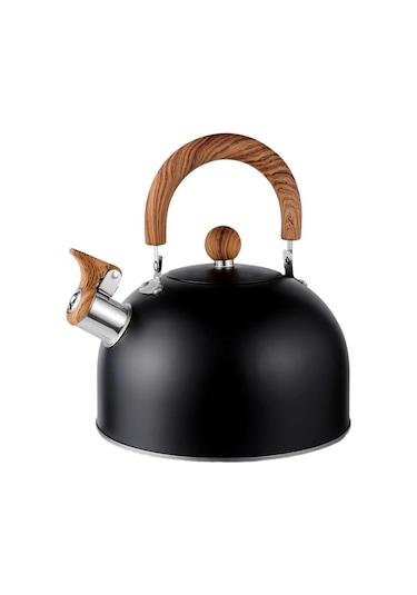 Valkyrie 3l Düdüklü Kettle Su Isıtıcı Çaydanlık Paslanmaz Çelik Yüksek Islıklı Siyah Siyah