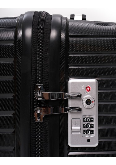 4 Lü Valiz Seti Elatae Exclusive Pro Polipropilen Kırılmaz Büyük - Orta - Kabin Boy Ve Makyaj Siyah 5239