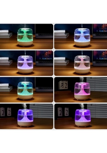 Novahub 650 Ml Usb Taşınabilir Hava Nemlendirici Aromaterapi Gece Lambası Jb650-bs Çok Renkli