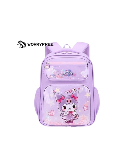 Sevimli Kuromi Öğrenci Hafif Okul Çantası - Mor - Küçük