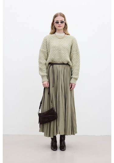 Pılıse Maxı Etek Çağla Çağla