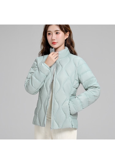 İnce Kuş Tüyü Ceket Ve Sıcak Ördek Tüyü Ceket Açık Mavi