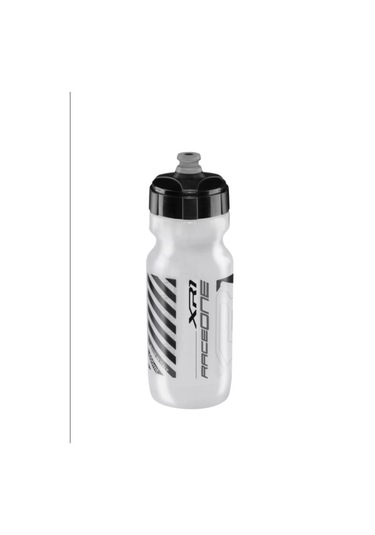 Raceone X1 Şeffaf-Gümüş 600ml Bisiklet Suluk Matara Siyah