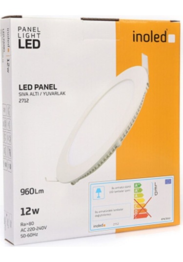 12w Yuvarlak Sıva Altı Led Panel Beyaz-6500k Diğer
