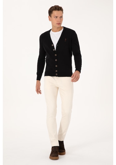 U.s. Polo Assn. Erkek Siyah Hırka Triko 50313702-vr046 Siyah