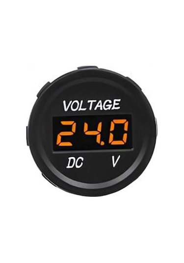 Speeduf Dc7v-30v Led Panel Mini Dijital Voltmetre - Turuncu
