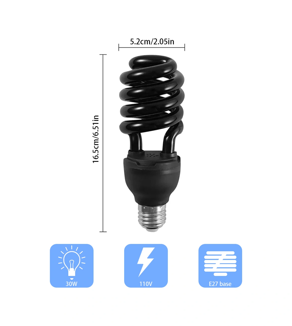 Youtek 2 Adet 20w Siyah Işık Lambası 365nm - E27 110v - Zararlı Böcek Tutucu - Tarım Ve Halloween Dekorasyonu İçin