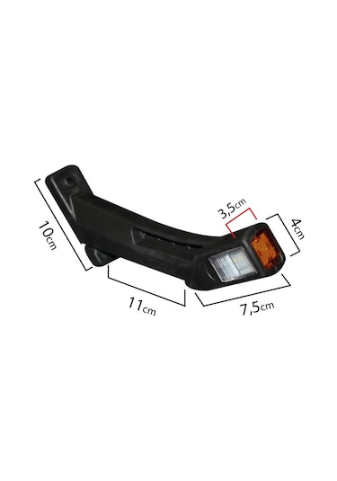 Araç Tır Kamyon Römork Karavan Yan Ikaz Lambası 3 Işıklı 12V/24V