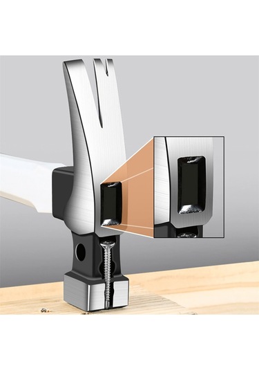 Ximistore9 Çok Amaçlı Manyetik Çekiç - Fiber Saplı Dayanıklı Çivi Çekme Çekici