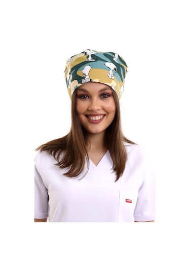 Snopy Desenli Cerrahi Bone - Doktor Bone-Standart-3910 Snopy