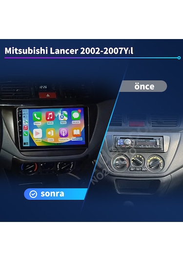 Mitsubishi Lancer 2002-2007yıl 4gb Ram 64gb Rom Carplay Multimedy