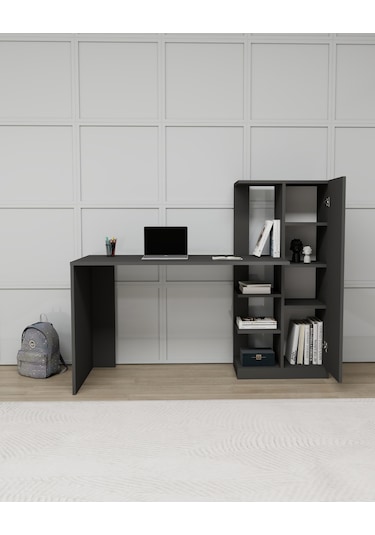 Arnetti Yağız Dolaplı Çalışma Masası Antrasit