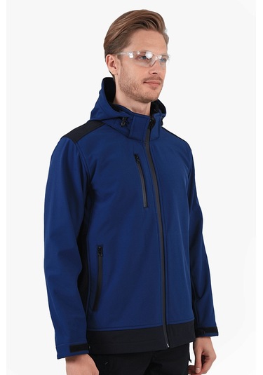 Dalgıç Kapüşonlu Softshell Mont İndigo-lacivert