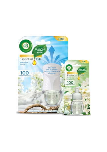 Air Wick Elektrikli Temizliğin Esintisi 1 Cihaz + 1 Koku + Yedek Şişe Bahar Çiçekleri