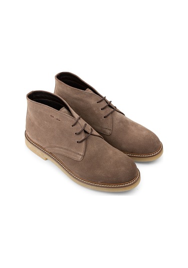 Deery Hakiki Süet Vizon Rengi Erkek Bot - 01295mvznc02
