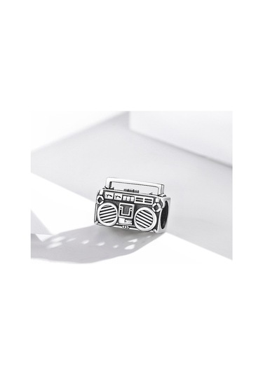 Fastbuy S925 Ayar Gümüş Retro Radyo Boncuk Dıy Bilezik Kolye Aksesuarları Çok Renkli Takı El Yapımı Şık Çok Renkli