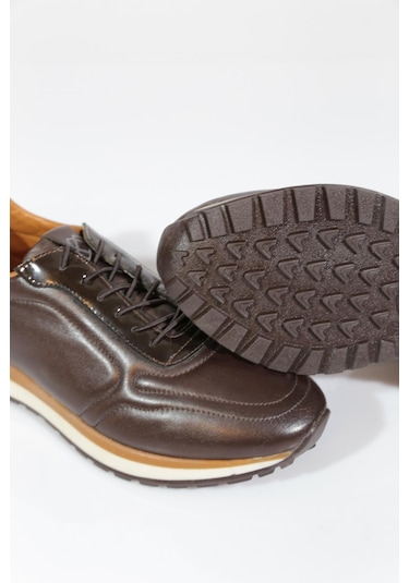 Dgn 800 Erkek Sneakers Ayakkabi Kahve Rugan