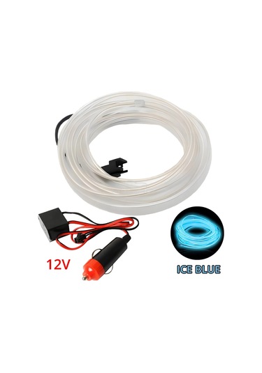 Sıcak Satış 1/2/3/5m Araba Iç Aydınlatma Led Kapı Şeritleri Dekorasyon Çelenk Teli Ice Blue-cigarett 2m 1 Piece Set