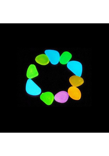 Xiyyadms 200 Adet Çeşitli Renkli Işıklı Taşlar, Akvaryum Bahçe Dekorasyonu, Otomatik Parlayan Yumuşak Elmas Taşları