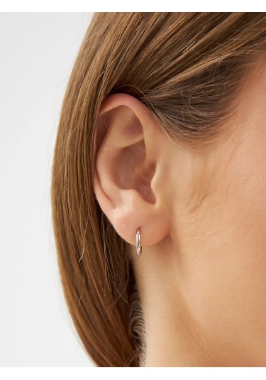 Markiz Tek Halka Küpe 9mm 925 Ayar Gümüş 196640340 Gümüş