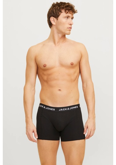 Jack & Jones Erkek Boxer 12273114 Siyah-beyaz-antrasit Siyah-beyaz-antrasit