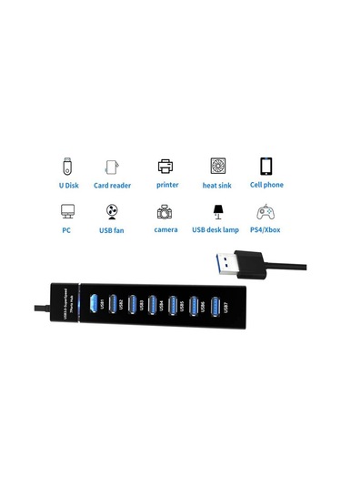 Apera AN-76 Usb 3.0 Super Speed 7 Port 5 Gbps Usb Çoklayıcı Hub 1 M