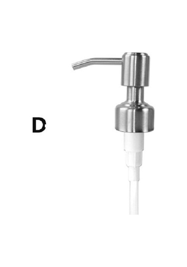 D-1pc Değiştirilebilir 304 Paslanmaz Çelik Sıvı Losyon Dispenseri Banyo Sabunu Şampuan Pompası Kafa Kavanoz Tüp Banyo Aksesuarları