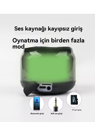 Aurora Şeffaf Ve Havalı Bluetooth Küçük Stereo Kablosuz Taşdırılabilinir
