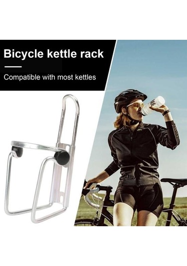 Bisiklet Su Şişe Kafesi Ağır Hizmet Tipi Alüminyum Alaşımlı Evrensel Mtb Bisiklet Bisiklet Su Bardağı Tutucu Depolama Rafı Bisiklet Aksesuarları Gümüş