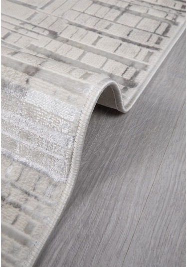 Modern Dekoratif Dokuma Salon Oturma Odası Çocuk Odası Mutfak Halısı Antre Halı Yolluk Krem 4113c