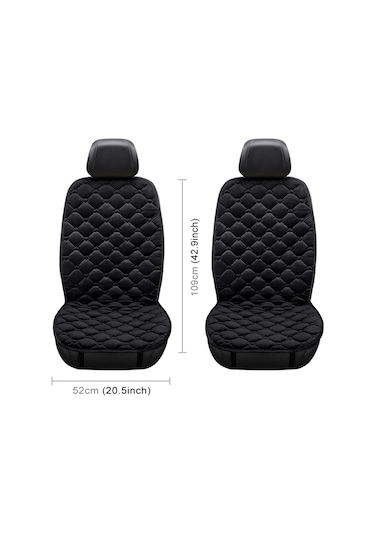 Sones Araba 12v Ön Koltuk Isıtıcı Minder Isıtıcı Kapak Kış Isıtmalı Sıcak, Çift Koltuk Siyah