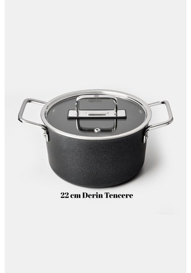 Fin 7 Parça Set 18-22 Cm Derin, 26 Cm Basık, 26 Cm Tava Siyah