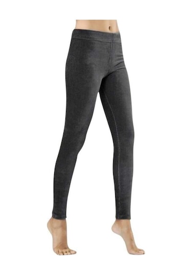 Anıt Kadın Siyah Fitilli Kadife Tayt 3343Siyahxl Siyah