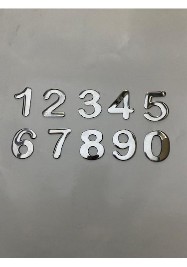 Kapı Numarası Krom Metal 4.2Cm No 1 Yapişkanli