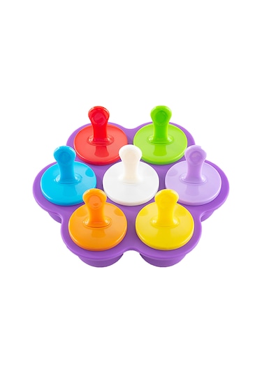 Qingmipy Pembe Silikon Kalıp: Pastane, Buz Ve Yemek Pişirme İçin 7 Delikli, Elastik Malzemeyle Çok Renkli