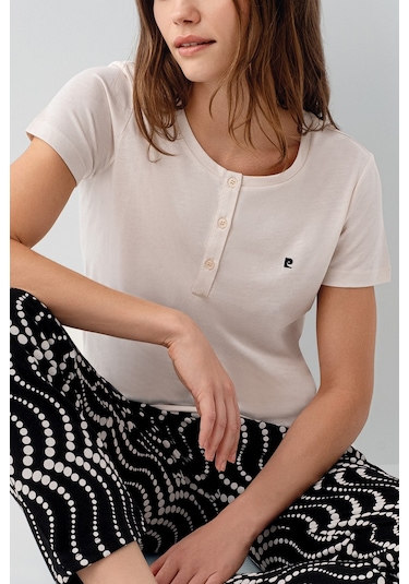 Pierre Cardin Kadın Krem Pijama Takım Pc9165-s-v2 Krem