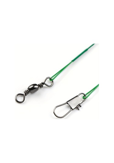 20 Parçalı Paslanmaz Çelik Balıkçılık Liderleri, Fırdöndüler - Yemler, Kancalar Ve Teçhizatlar İçin İdeal - 30cm