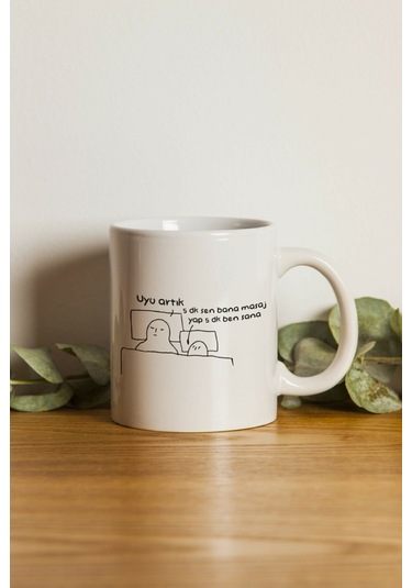 Uyu Artık - Peki Solucan Olsam Beni Severmiydin Motto Kupa Bardak- Makinede Yıkanabilir Çok Renkli