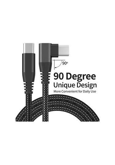 Cbtx 90 Derece Type-c To Type-c PD 60 W Usb 2.0 Hızlı Şarj Veri Kablosu 3 M