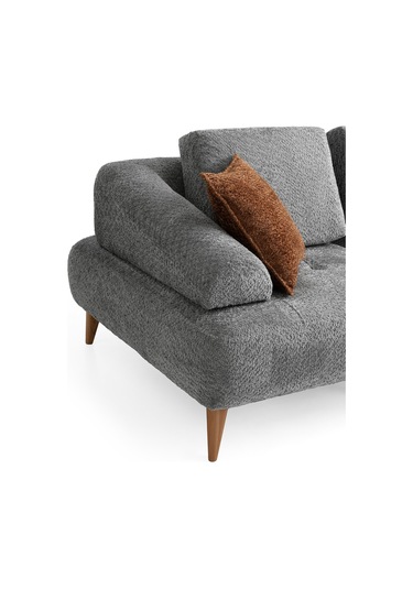 Arti Ahşap Ayaklı Köşe Takımı Gri