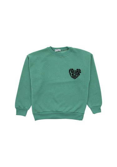 Kız Çocuk Sweatshirt 00082 Yeşil