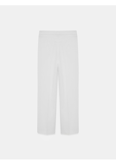 Dilvin 72642 Mini İspanyol Paça Pantolon-beyaz Beyaz