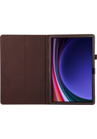Samsung Galaxy Uyumlu Tab S9 Litchi Dokulu Deri Tablet Kılıfı