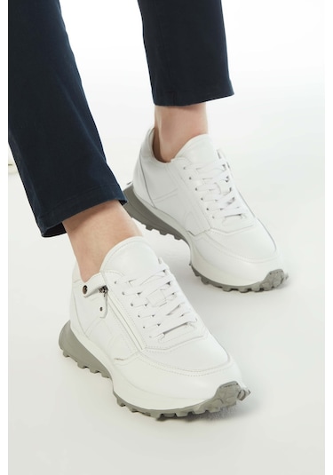 Tamer Tanca Erkek Hakiki Deri Beyaz Sneakers & Spor Ayakkabı 383 5454 Erk Ayk Y23 Beyaz Dr/beyaz Beyaz