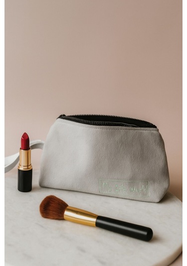 Seyahat Makyaj Organizatörü Makyaj Çantası, Çok Fonksiyonlu Kozmetik Çanta Düğün Nişan GRİ